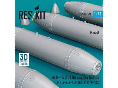 Blu-1a (750 Lb) Napalm Bombs (4 Pcs / 3d Printed) - zdjęcie 2