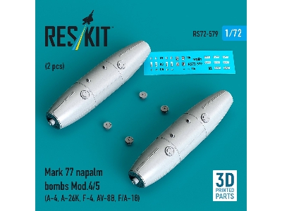 Mark 77 Napalm Bombs Mod.4/5 (2 Pcs / 3d Printed) - zdjęcie 1