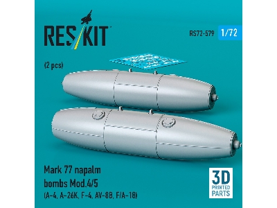 Mark 77 Napalm Bombs Mod.4/5 (2 Pcs / 3d Printed) - zdjęcie 2