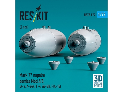 Mark 77 Napalm Bombs Mod.4/5 (2 Pcs / 3d Printed) - zdjęcie 3