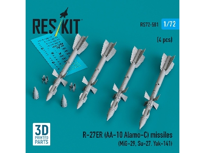 R-27er (Aa-10 Alamo-c) Missiles (4 Pcs / 3d Printed) - zdjęcie 1