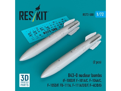 B43-0 Nuclear Bombs (2 Pcs / 3d Printed) - zdjęcie 1