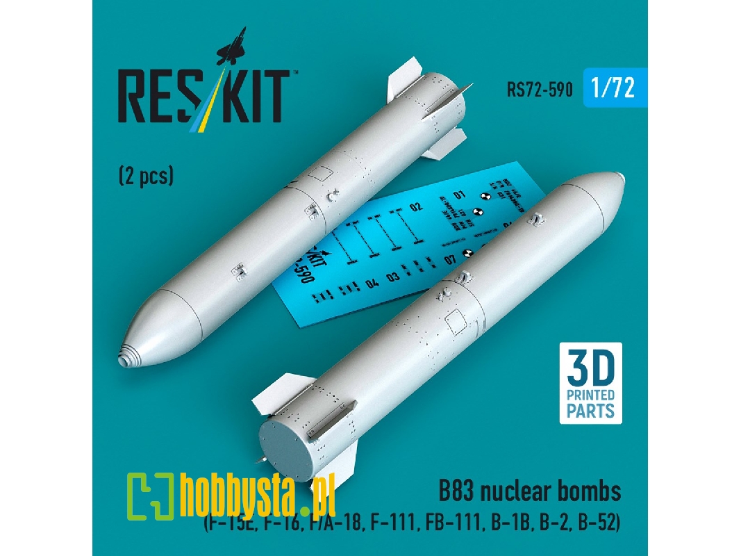 B83 Nuclear Bombs (2 Pcs / 3d Printed) - zdjęcie 1 B83 Nuclear Bombs (2 Pcs / 3d Printed) - zdjęcie 1