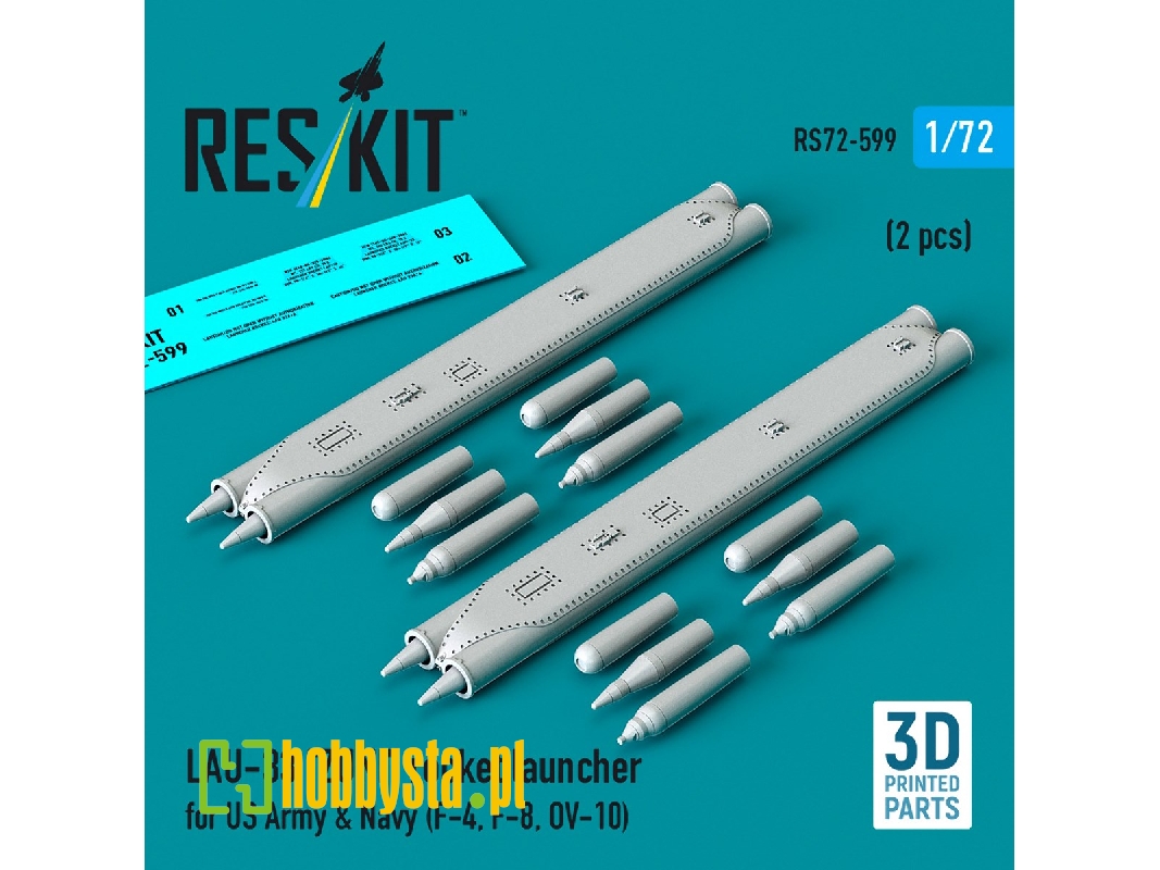 Lau-33 Zuni Rocket Launcher For Us Army & Navy (2 Pcs / 3d Printed) - zdjęcie 1 Lau-33 Zuni Rocket Launcher For Us Army & Navy (2 Pcs / 3d Printed) - zdjęcie 1