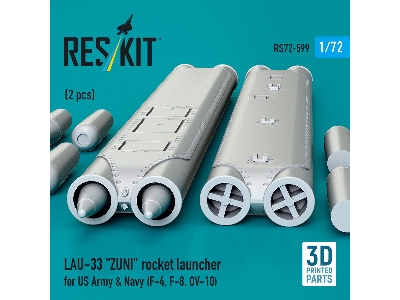 Lau-33 Zuni Rocket Launcher For Us Army & Navy (2 Pcs / 3d Printed) - zdjęcie 2