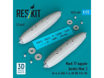 Mark 77 Napalm Bombs Mod.2 (2 Pcs / 3d Printed) - zdjęcie 2