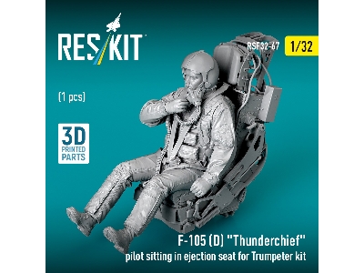 F-105 D Thunderchief - 3d-printed Pilot Sitting In Ejection Seat (1 Figure / For Trumpeter Kits) - zdjęcie 2