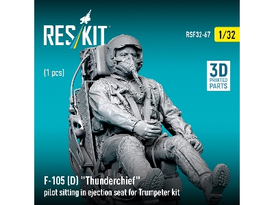 F-105 D Thunderchief - 3d-printed Pilot Sitting In Ejection Seat (1 Figure / For Trumpeter Kits) - zdjęcie 3