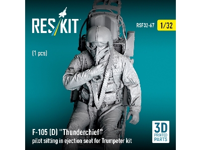 F-105 D Thunderchief - 3d-printed Pilot Sitting In Ejection Seat (1 Figure / For Trumpeter Kits) - zdjęcie 4