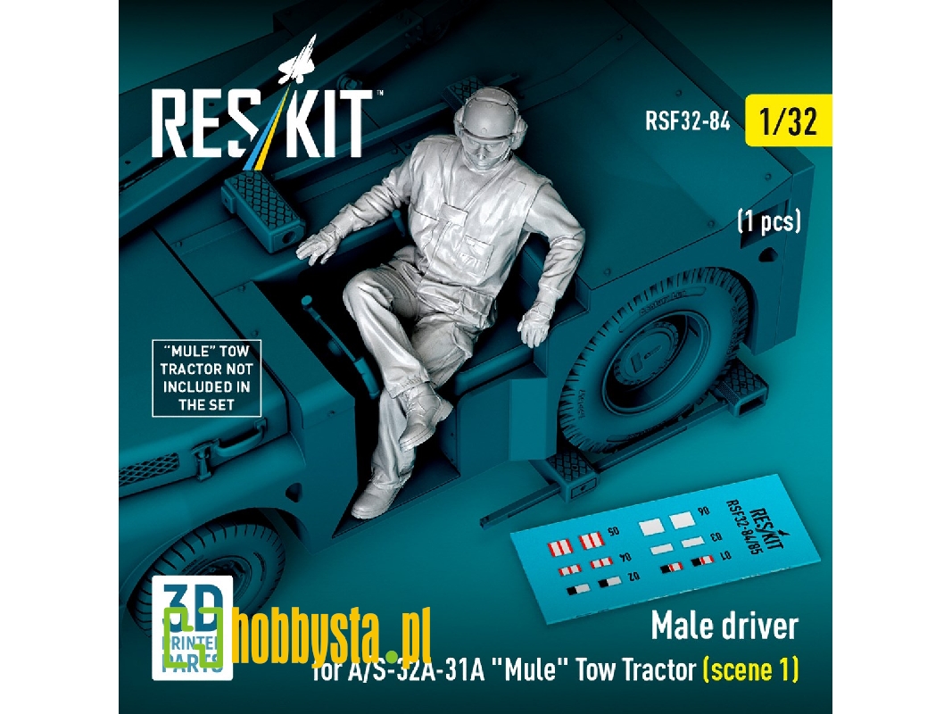 Male Driver For A/S-32a-31a "mule" Tow Tractor Scene 1 (1 Figure / 3d Printed) - zdjęcie 1 Male Driver For A/S-32a-31a "mule" Tow Tractor Scene 1 (1 Figure / 3d Printed) - zdjęcie 1