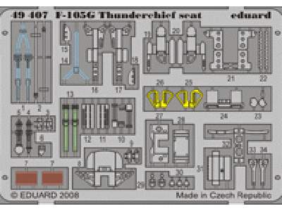  F-105G seat 1/48 - Monogram - blaszki - zdjęcie 1