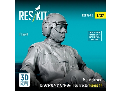 Male Driver For A/S-32a-31a "mule" Tow Tractor Scene 1 (1 Figure / 3d Printed) - zdjęcie 4