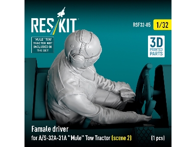 Female Driver For A/S-32a-31a "mule" Tow Tractor Scene 2 (1 Figure / 3d Printed) - zdjęcie 2
