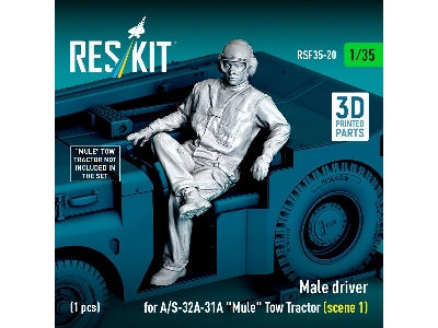 Male Driver For A/S-32a-31a "mule" Tow Tractor Scene 1 (1 Figure / 3d Printed) - zdjęcie 2