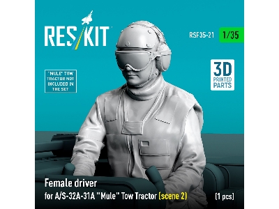 Female Driver For A/S-32a-31a "mule" Tow Tractor Scene 2 (1 Figure / 3d Printed) - zdjęcie 3