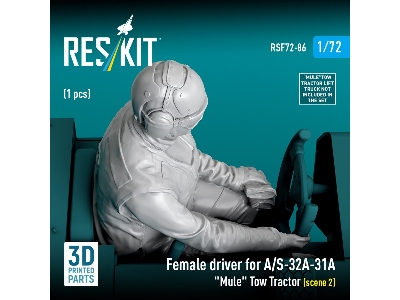 Female Driver For A/S-32a-31a "mule" Tow Tractor Scene 2 (1 Figure / 3d Printed) - zdjęcie 2