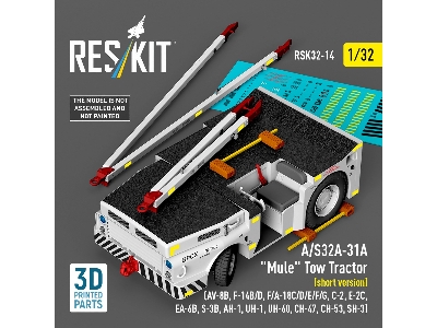 A/S32a-31a "mule" Tow Tractor (Short Version)  - 3d Printed Model Kit - zdjęcie 2