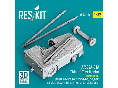 A/S32a-31a "mule" Tow Tractor (Short Version)  - 3d Printed Model Kit - zdjęcie 3