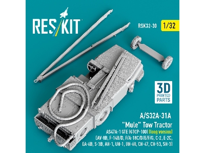 A/S32a-31a "mule" Tow Tractor As47a-1 Gte (Gtcp-100) (Long Version)  - 3d Printed Model Kit - zdjęcie 2