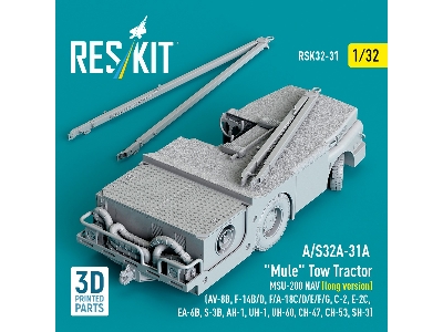A/S32a-31a "mule" Tow Tractor Msu-200 Nav (Long Version)  - 3d Printed Model Kit - zdjęcie 2