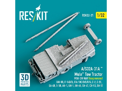 A/S32a-31a "mule" Tow Tractor Msu-200 Nav (Long Version)  - 3d Printed Model Kit - zdjęcie 4