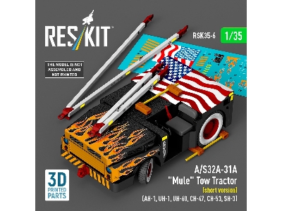 A/S32a-31a  "mule" Tow Tractor (Short Version)  - 3d Printed Model Kit - zdjęcie 1
