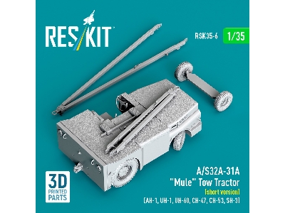 A/S32a-31a  "mule" Tow Tractor (Short Version)  - 3d Printed Model Kit - zdjęcie 3