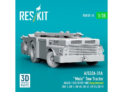 A/S32a-31a  "mule" Tow Tractor As47a-1 Gte (Gtcp-100) (Long Version)  - 3d Printed Model Kit - zdjęcie 3