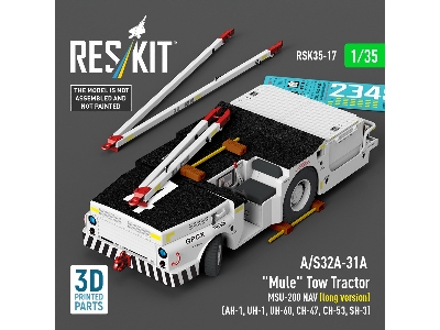 A/S32a-31a  "mule" Tow Tractor Msu-200 Nav (Long Version)  - 3d Printed Model Kit - zdjęcie 1