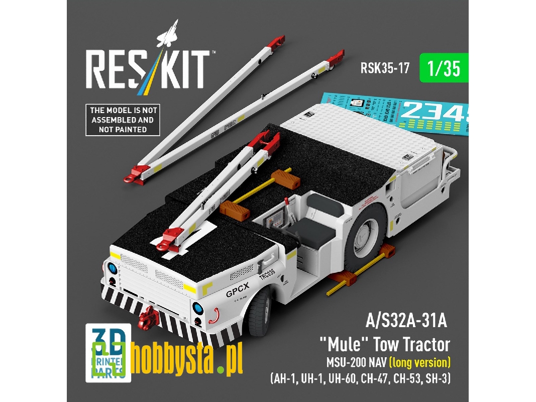 A/S32a-31a "mule" Tow Tractor Msu-200 Nav (Long Version) - 3d Printed Model Kit - zdjęcie 1 A/S32a-31a "mule" Tow Tractor Msu-200 Nav (Long Version) - 3d Printed Model Kit - zdjęcie 1