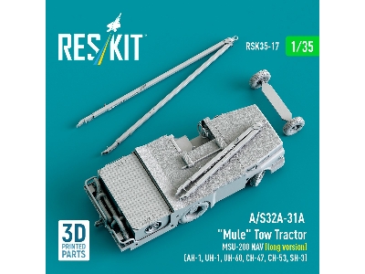 A/S32a-31a  "mule" Tow Tractor Msu-200 Nav (Long Version)  - 3d Printed Model Kit - zdjęcie 4