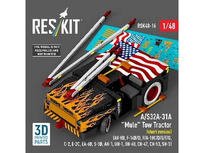 A/S32a-31a "mule" Tow Tractor (Short Version)  - 3d Printed Model Kit - zdjęcie 1