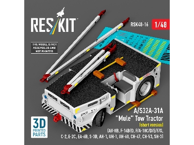 A/S32a-31a "mule" Tow Tractor (Short Version)  - 3d Printed Model Kit - zdjęcie 2