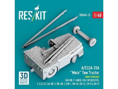 A/S32a-31a "mule" Tow Tractor (Short Version)  - 3d Printed Model Kit - zdjęcie 3