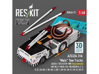 A/S32a-31a "mule" Tow Tractor As47a-1 Gte (Gtcp-100) (Long Version)  - 3d Printed Model Kit - zdjęcie 1