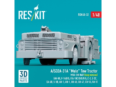 A/S32a-31a "mule" Tow Tractor Msu-200 Nav (Long Version) - 3d Printed Model Kit - zdjęcie 3