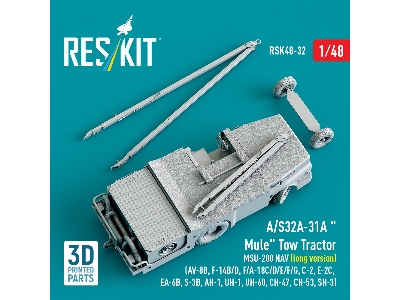 A/S32a-31a "mule" Tow Tractor Msu-200 Nav (Long Version) - 3d Printed Model Kit - zdjęcie 4