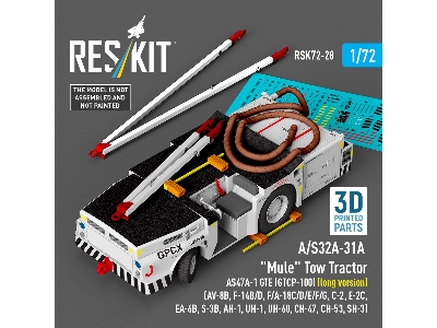 A/S32a-31a "mule" Tow Tractor As47a-1 Gte (Gtcp-100) (Long Version) - 3d Printed Model Kit - zdjęcie 1