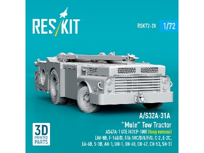 A/S32a-31a "mule" Tow Tractor As47a-1 Gte (Gtcp-100) (Long Version) - 3d Printed Model Kit - zdjęcie 2