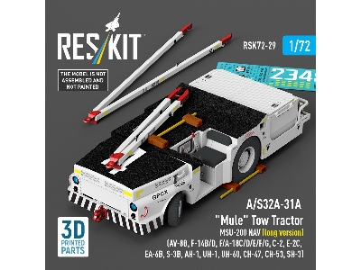 A/S32a-31a "mule" Tow Tractor Msu-200 Nav (Long Version) - 3d Printed Model Kit - zdjęcie 1