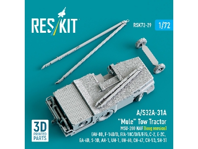 A/S32a-31a "mule" Tow Tractor Msu-200 Nav (Long Version) - 3d Printed Model Kit - zdjęcie 4