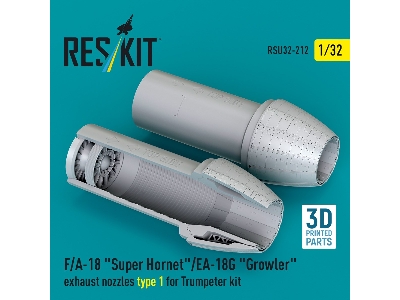 Boeing F/A-18 E/F Super Hornet & Ea-18 G Growler - 3d-printed Exhaust Nozzles Type 1 (For Trumpeter Kits( - zdjęcie 1