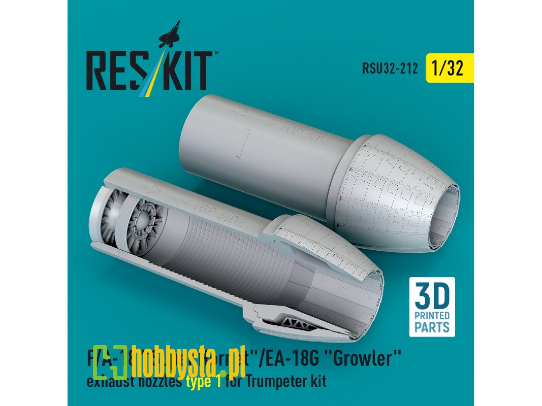 Boeing F/A-18 E/F Super Hornet & Ea-18 G Growler - 3d-printed Exhaust Nozzles Type 1 (For Trumpeter Kits( - zdjęcie 1
