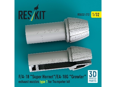 Boeing F/A-18 E/F Super Hornet & Ea-18 G Growler - 3d-printed Exhaust Nozzles Type 1 (For Trumpeter Kits( - zdjęcie 2