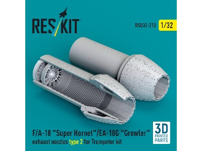 Boeing F/A-18 E/F Super Hornet & Ea-18 G Growler - 3d-printed Exhaust Nozzles Type 2 (For Trumpeter Kits( - zdjęcie 1