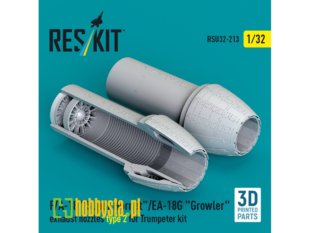 Boeing F/A-18 E/F Super Hornet & Ea-18 G Growler - 3d-printed Exhaust Nozzles Type 2 (For Trumpeter Kits( - zdjęcie 1