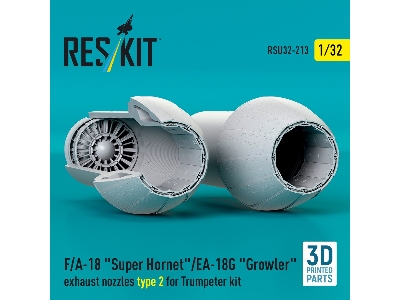 Boeing F/A-18 E/F Super Hornet & Ea-18 G Growler - 3d-printed Exhaust Nozzles Type 2 (For Trumpeter Kits( - zdjęcie 3