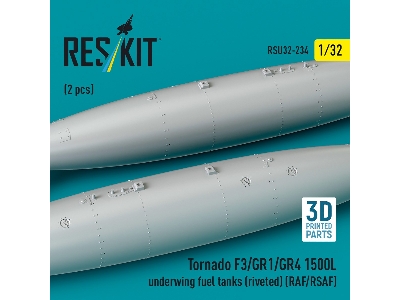 Panavia Tornado F.3 / Gr.1 / Gr.4 - 1500l Underwing Fuel Tanks - Riveted (Raf/Rsaf) (2 Pcs / 3d Printed) - zdjęcie 2