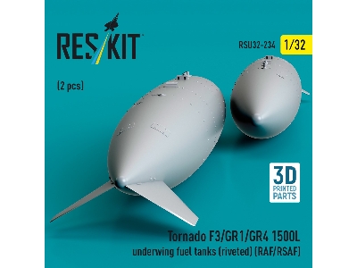 Panavia Tornado F.3 / Gr.1 / Gr.4 - 1500l Underwing Fuel Tanks - Riveted (Raf/Rsaf) (2 Pcs / 3d Printed) - zdjęcie 3