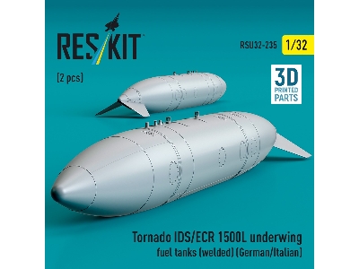 Panavia Tornado Ids / Ecr - 1500l Underwing Fuel Tanks - Welded (German Af / Italian Af) (2 Pcs / 3d Printed) - zdjęcie 2